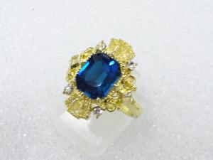 色石　指輪(18.5号)